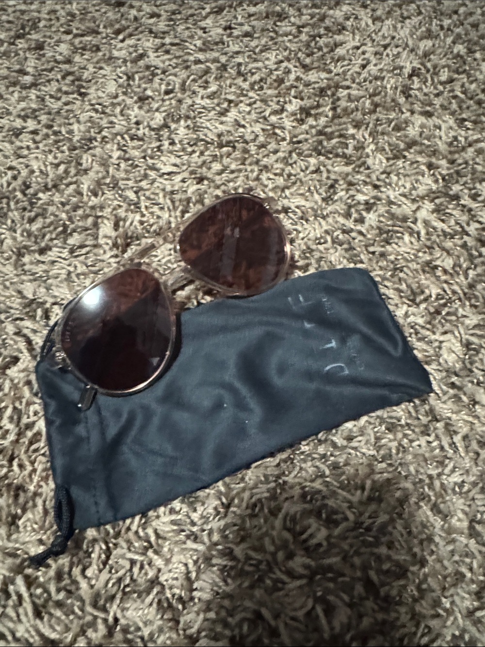 Diff Eyewear Women's Aviator Sunglasses in Gold with Brown Lenses